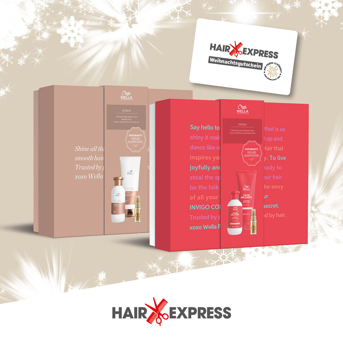 Das per­fek­te Geschenk –  HairEx­press Weihnachtssets