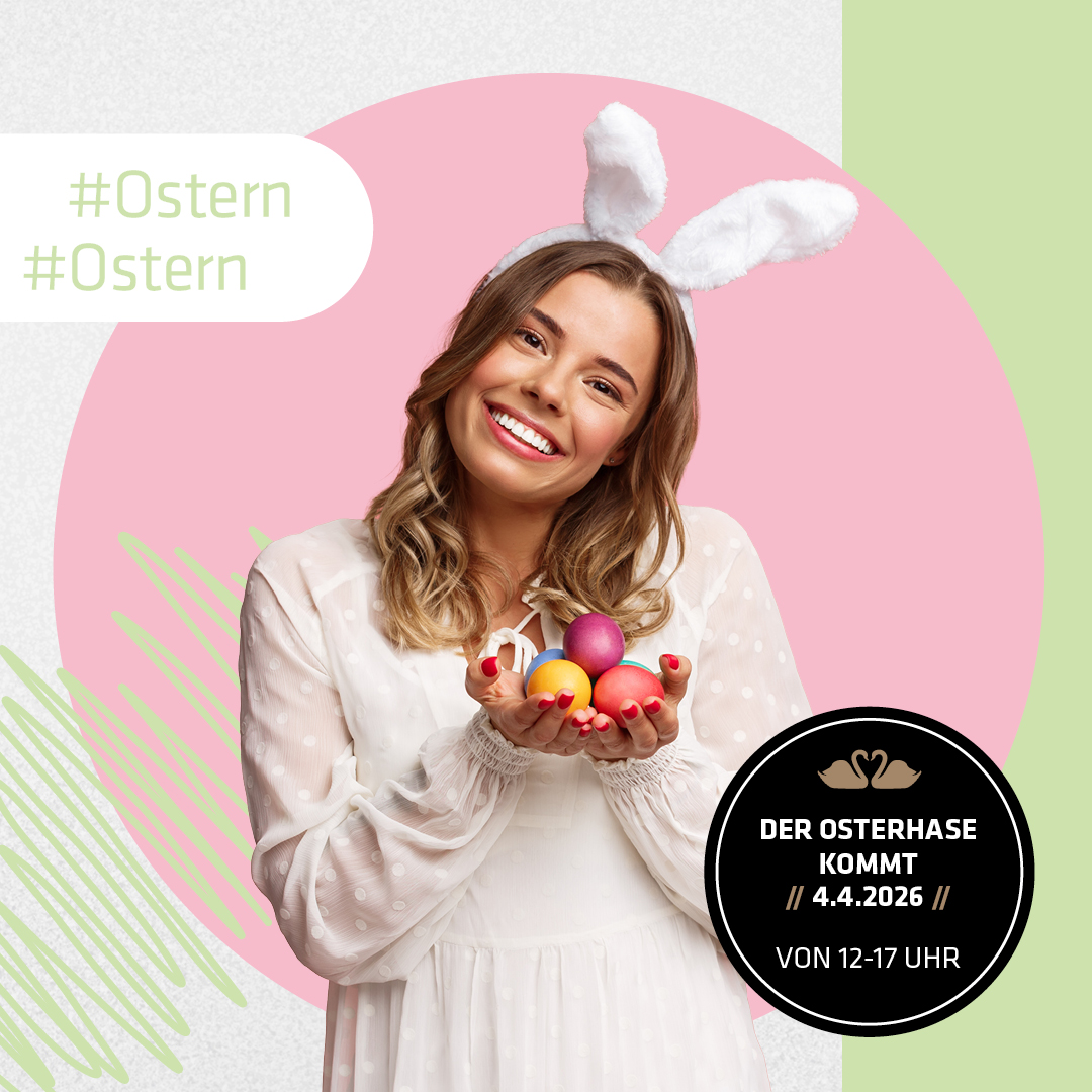 Der Oster­ha­se zu Besuch im Schwanenmarkt&nbsp;🐰